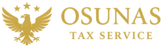 Golden eagle logo with Osunas Tax Service.